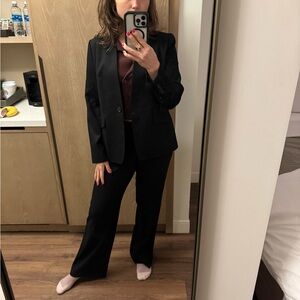 Talbots Black Pantsuit Woven in Italy